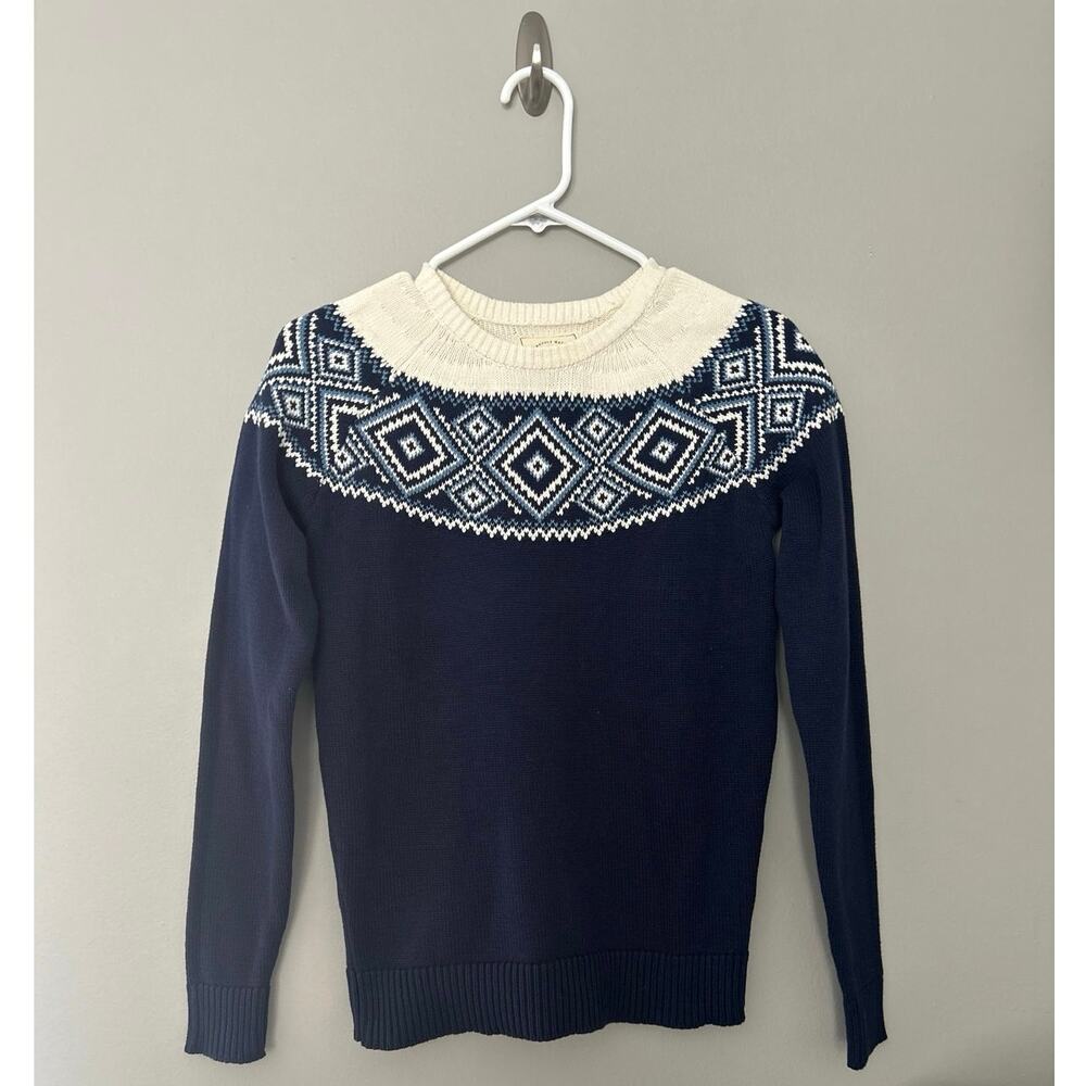 Hope & Henry Fair Isle Casual Knitted Sweater Dark Blue, Sz S, NWT